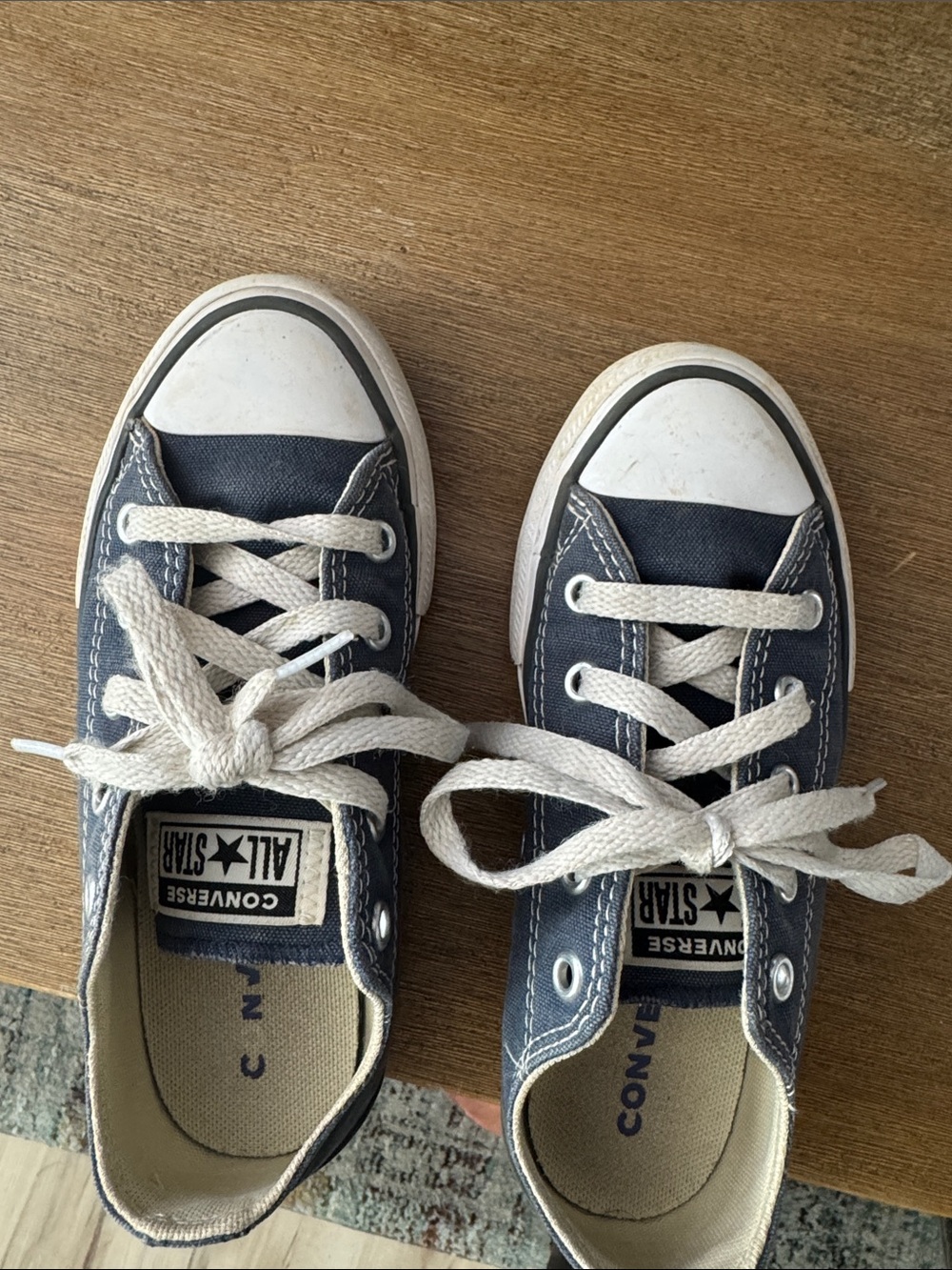 Converse Kids Low Top Sneakers in Navy and White